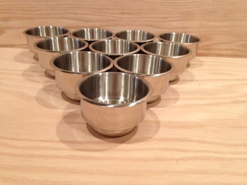 Build Your Own Poker Tables 10 Dual Size Stainless Steel Poker Table Cup Holders