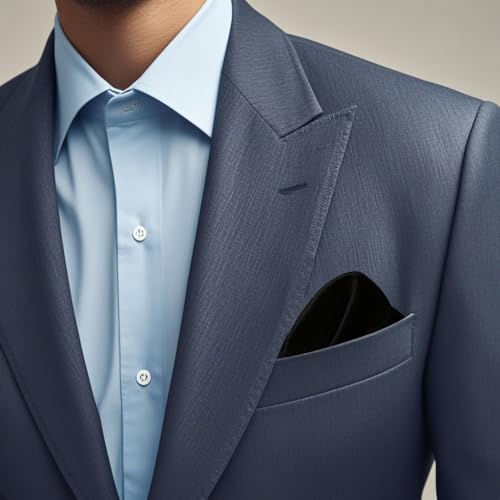 Image of Men's Pocket Square, Solid Color Boys Handkerchiefs for Men Wedding Party