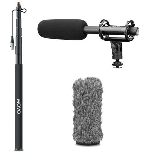 Movo XLR Shotgun Microphone & Boom Pole Kit