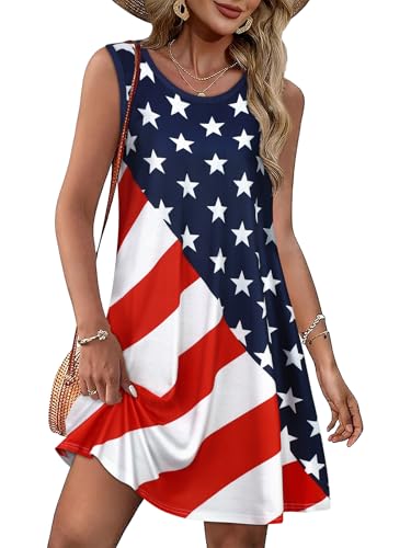 Image of Summer Dresses for Women Beach Boho Sleeveless Vintage Floral Flowy Pocket Tshirt Tank Sundresses 2026