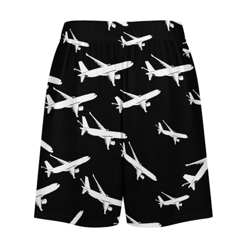 Airplane Jet Men's Pajama Bottoms Lounge Pj Shorts Stretch Sleep Shorts for Home Vacation Beach 6