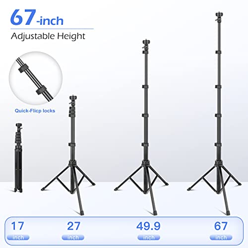 Sensyne 67" Phone-Tripod, Extendable Cell Phone Tripod Stand & Selfie Stick with Wireless Remote and Phone Holder, Compatible with iPhone Android Phone, Camera by SENSYNE - Image 4
