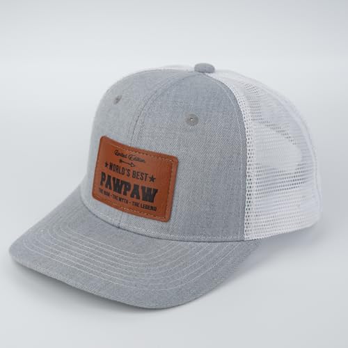 Image of Men's Hat Gifts - Men Cap Gifts for Christmas Father's Day Birthday Trucker Hat Leather Pattern Baseball Cap