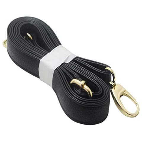 Jiakalamo Crossbody Bag Strap, Adjustable Leather Bag Strap, Replacement Shoulder Strap for Bags and Luggage(Black) Cover