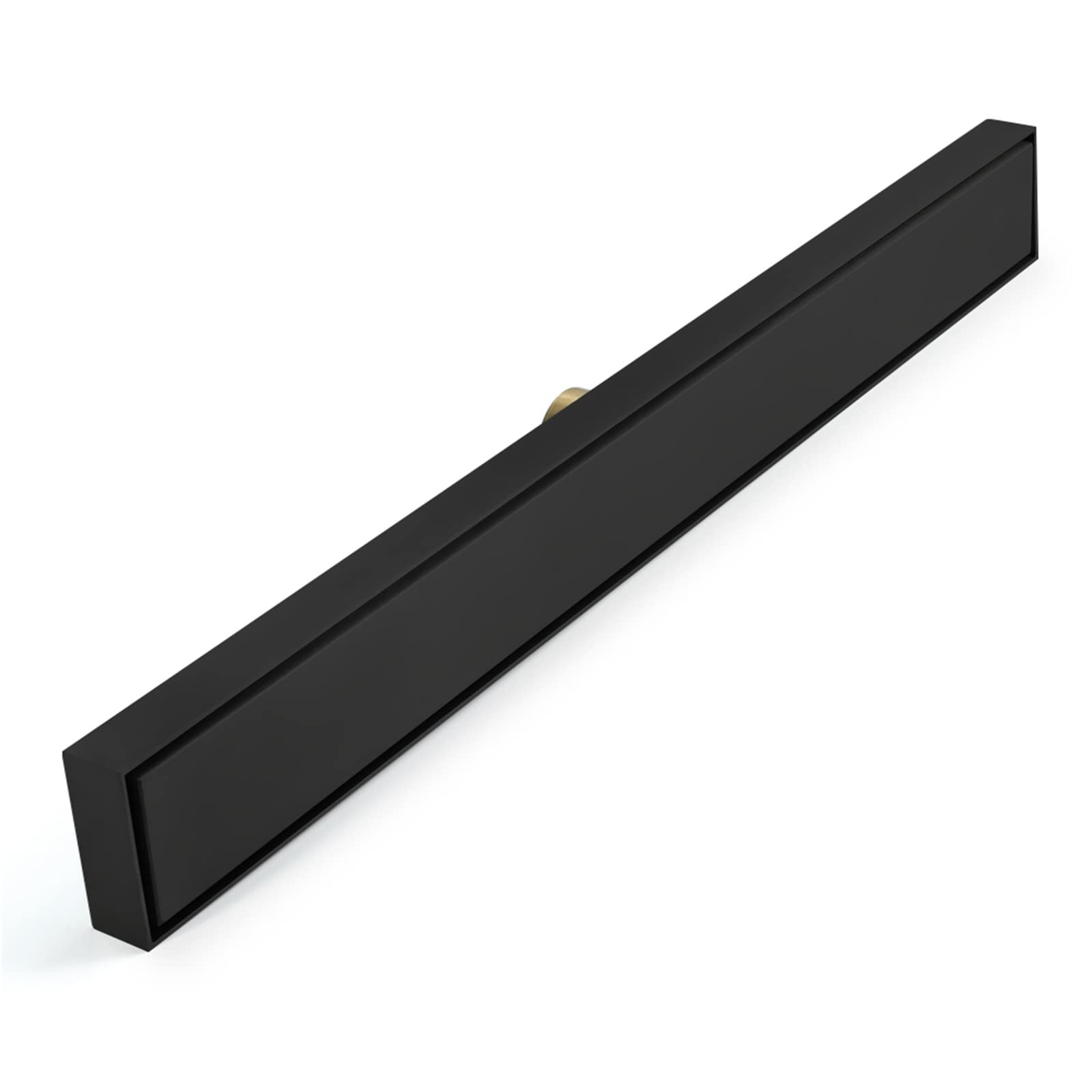 Caniveau Douche Italienne, Drain de Douche Linéaire Acier INOX Rectangle Drain de Plancher 2 en 1 Siphon de Sol Détachable Capot Bonde Douche Anti-Odeur Filtre Cheveux Douche,Noir,80cm