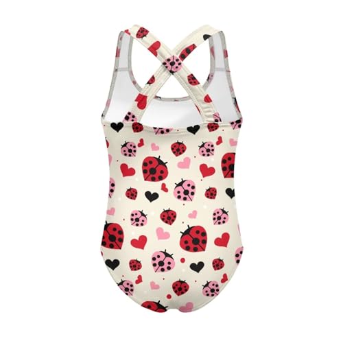 Image of Girls One Piece Swimsuits Axolotl Cross Back Swimwear Beach Summer Quick Dry Beach Bathing Suit
