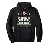 Witziges Design zu Weihnachten, als Geschenk für Freund, Freundin & Papa. Für Weihnachtsfeier mit Firma. Glühwein am Weihnachtsmarkt. Geschenkidee Weihnachtszeit & Adventszeit Bier Liebhaber. Hässliche Weihnachts Bekleidung. Kreuzstich gestickt & Stick.