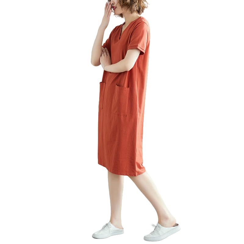 Robe midi coréenne fluide pour rester élégante et à l'aise à la maison