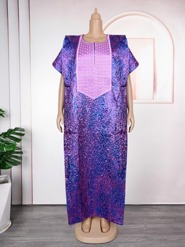HD African Fashion Bubu Dress for Woman Embroidery Pattern Maxi Dress3