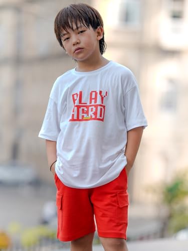 Image of Nap Chief Kids Unisex Pure Cotton Printed Co ord Sets for Boys & Girls, T Shirt and Shorts for Casual Wear