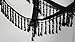 Braided Hanging Beads, Color Black, Tassel Trim Fringe Fabric Ribbon Trimming Handwork DIY Craft Sewing Accessory Lace for Home Curtain Table Decoration