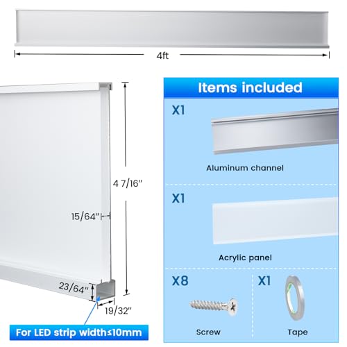 Muzata Luz LED para Zócalos 1.2M Panel con Difusor Ámbar miniatura 2