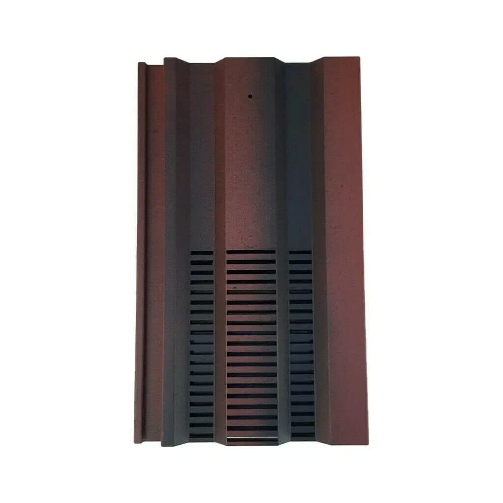 Roof Tile Vent for Marley Ludlow Plus/Redland 49 / Sandtoft Standard Pattern with Flexi Pipe Adaptor (Rustic Red - Sanded)
