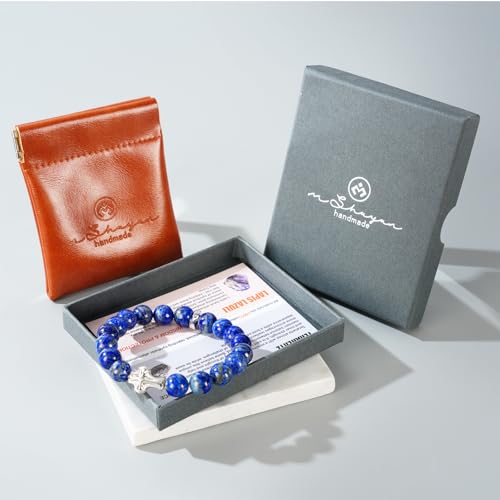 Pulsera masculina de piedras naturales 10mm ajustable miniatura 6