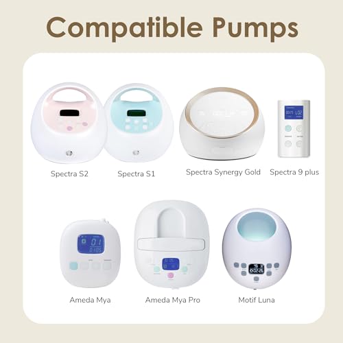 Maymom 15mm Wide Neck Pump Part for Spectra S1/S2 Pumps; Compatible with Syngergy Gold, Motif Luna Pumps; Incl Wide Mouth Flange; Not Original Spectra Flange; Replaces Spectra Shield