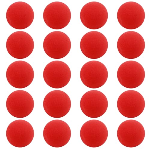 Tweozhui 20 pièce Balle Mousse Balles en Mousse Magiques Rouges, Diamètre 4,5 cm, pour Spectacles de Magie, Petites Boules en Éponge Douces et Élastiques,...