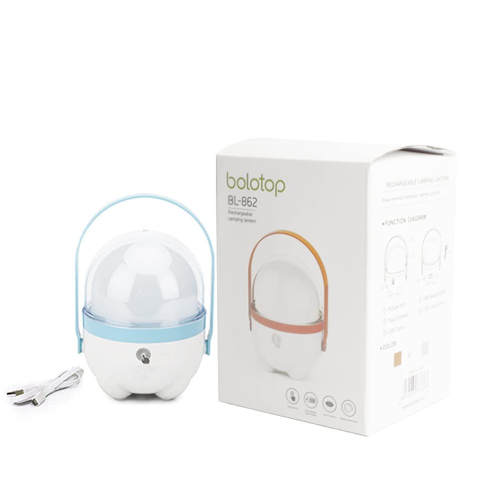 Luz Nocturna LED Para Niños, Luz Nocturna Portátil Con Carga USB, Lámpara De Noche Regulable Táctil Para Niños, Niñas, Dormitorio, Iluminación Giratoria De 360°, Brillo De 3 Niveles,Azul