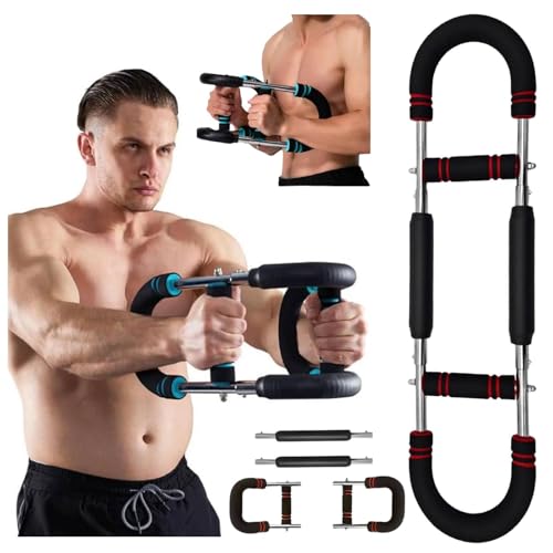Twister - Entrenador de brazo, expansor de pecho ajustable de 30/40/50 kg, entrenador de brazo, ejercitador de pecho para hombres, barra giratoria de potencia, fuerza muscular, para hombres, forma Twister - Entrenador de brazo, expansor de pecho ajustable de 30/40/50 kg, entrenador de brazo, ejercitador de pecho para hombres, barra giratoria de potencia, fuerza muscular, para hombres, forma