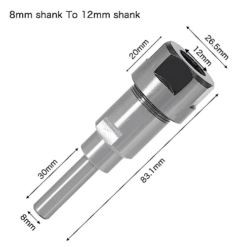8mm a 12mm haste roteador bit extensão haste pinça máquina de gravura extensão fresa para madeira