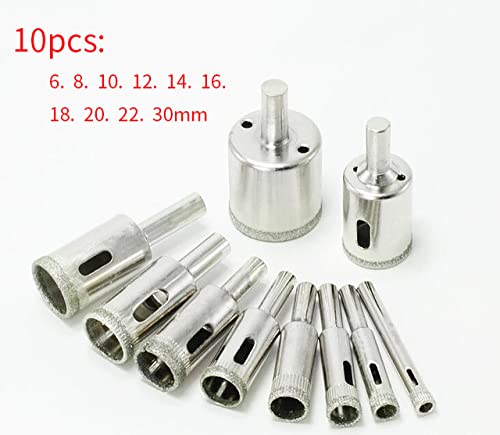Set de brocas de diamante 6mm-50mm para azulejos y vidrio 10 piezas miniatura 2