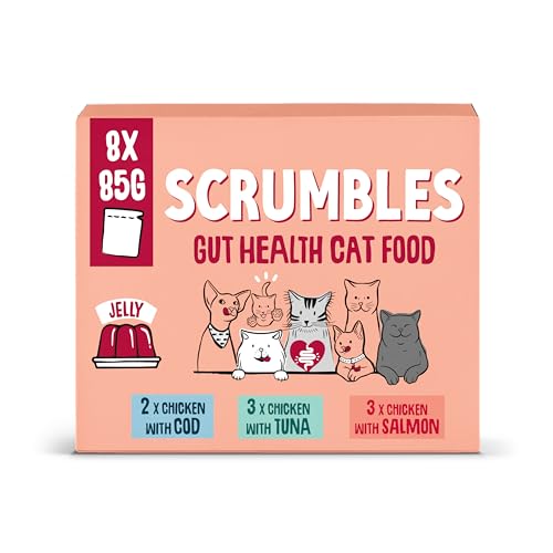 Scrumbles Grain Free Wet Cat Jelly Fish Pouch Selection 8x85g