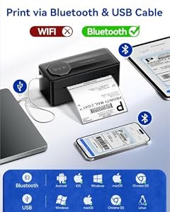 TATTMUSE Bluetooth Thermal Label 4X6 Wireless Shipping Label Printer — photo 2 of 6