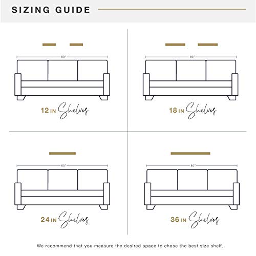 Image of MCS Natural Woodgrain Floating Shelves, 12 Inch x 8 Inch, Set of 2, 12 x 8