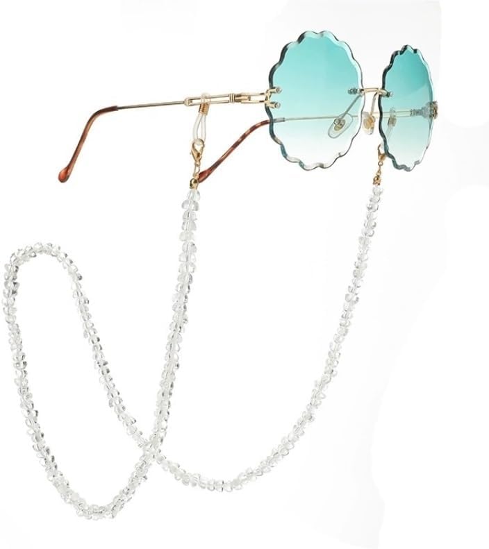 Retro Crystal Beaded Eyeglass Chain Hanging Neck Rope Sunglasses Accessories