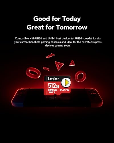 Lexar Play Pro Scheda Microsdxc Express 512GB, Fino A 900Mb/S Lettura, 600Mb/S Scrittura, Ottimizzata Per Gaming, A2, 4K, Ad Alta Velocità Per Console Portatili, Switch, Dispositivi Di Gioco Portatili - 7