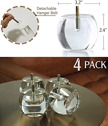 Jerever JR Acrylic Furniture Legs,Sofa Feet,Clear Furniture Risers thumb #3