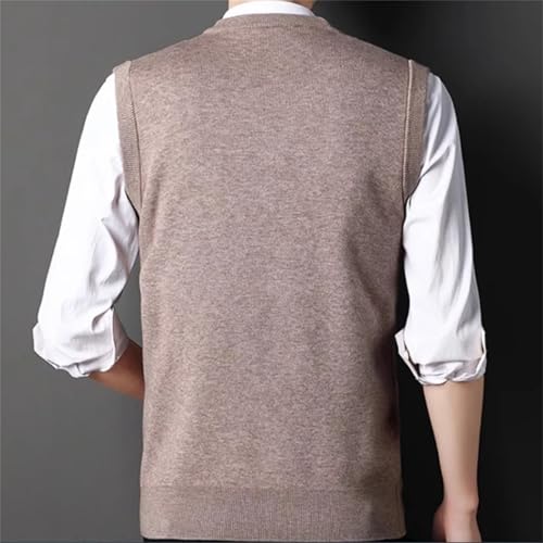 Dcvmvmn Men's Winter Cashmere Vest Knitted Sleeveless Sweater Vest Slim Light Sports Sweater Waistcoat3