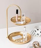 Aendraty Necklace Holder Jewelry Stand Display 2-Tier Tabletop Jewelry Organizer Tower for Show Jewe