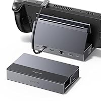 UGREEN Steam Deck Dock 9-in-1 USB C Docking Station with Foldable Stand, 4K@60Hz HDMI, Gigabit Ethernet, PD 100W, 10Gbps USB A&C 3.2, TF/SD Compatible with Steam Deck OLED, Rog Ally, Region Go etc.