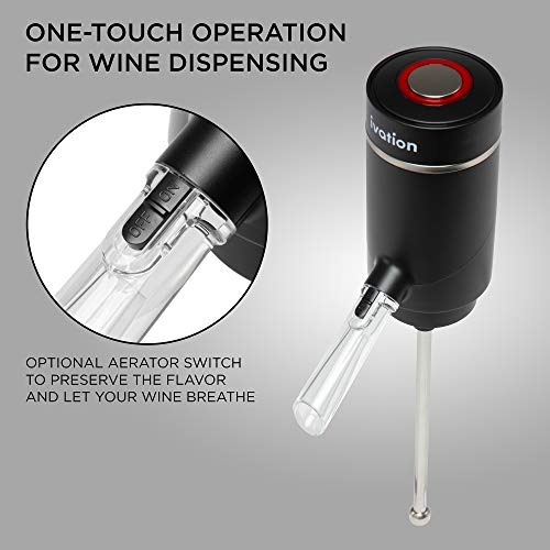 Dispensador de vino eléctrico recargable y aireador automático con boquilla antigoteo 5