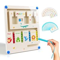 Gifts for 3-7 Year Old Kids: Wooden Montessori Maze Puzzles Toys for Boys Girls Age 3 4 5 6 7 Educational Maths Games for 5-7 Year Old Boy Girl Birthday Present for Kid Age 4-8 Sensory Autism Toy