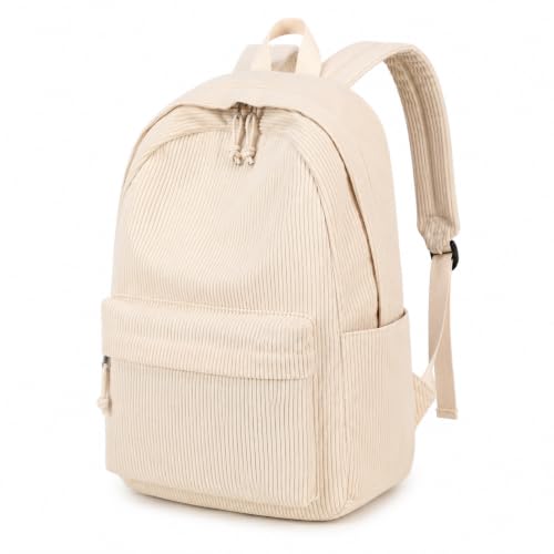 BTOOP School Backpack for Teens Large Corduroy Bookbag Lightweight 15.6 inch Laptop Bag for Girls Women Casual High School College