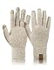 Niwicee Strickhandschuhe Touchscreen Winter Fleece Warme Stretch Handschuhe Herren Winter Handschuhe Damen Frauen Winterhandschuhe Wandern Arbeit Für Indoor-Outdoor-Beige-Damen-