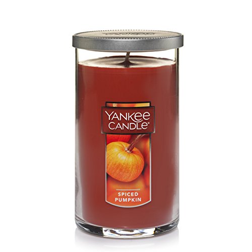 Yankee Candle Spiced Pumpkin Scented, Classic 12Oz Medium Perfect Pillar Single Wick Candle, Over 80 Hours Of Burn Time #TOP18
