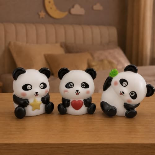 Image of Panda Night Lamp for Kids Room Decor Night Light Battery Operated Included (3 Panda Night Lamp Combo)