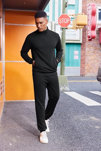 COOFANDY 2 Piece Set for Men Casual 1/4 Zip Track Suits Set Long Sleeve Quarter Pullover Jogging Suits 2025 Fashion Outfits2