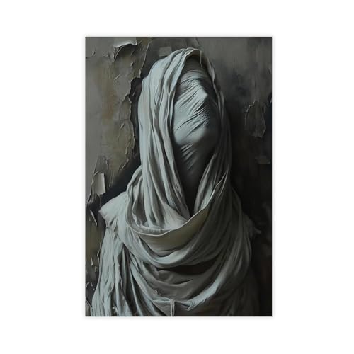 ZXRAF Póster de lienzo de fantasía oscura espeluznante, decoración de dormitorio, paisaje, oficina, habitación, regalo, 30 x 45 cm