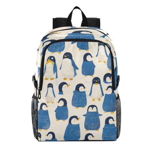 Sac à dos randonnée pliable bleu pingouin mignon léger imperméable voyage