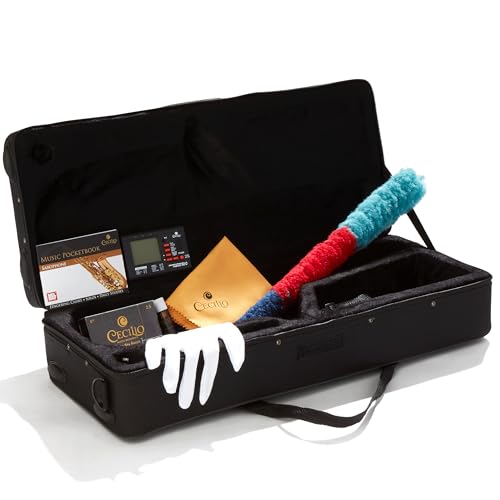 mendini by cecilio alto saxophone for beginners with tuner mouthpiece case 10 reeds grease cleaning cloth amp rod gloves strap book black silver