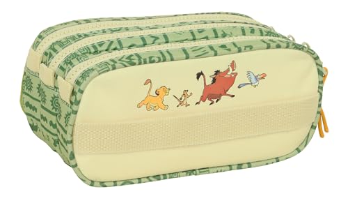 Trousse triple Safta Mufasa de qualité supérieure, grand format scolaire résistant