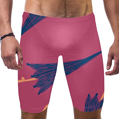 Maillot de bain compétition bleu homme garçon entraînement endurance jambe carrée M