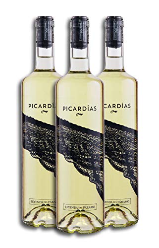 Vino Blanco Dulce - Leyenda del Páramo - Vino Picardias - Caja De 3 botellas De 75 Cl. - Envio en caja protectora de alta resistencia para un transporte 100% seguro