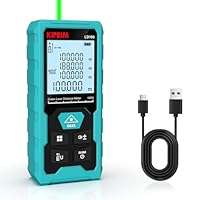 Kiprim Medidor Láser Distancia, 100m Alcance, Precisión de ±2mm para Metro Láser, Clase II Láser, Recarga USB-C, Nivel Electrónico, 10 Modos Medición con Panel Reflectante - LD100