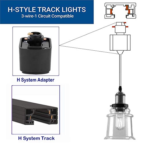 Kiven H-Type Track Lighting Industrial Kitchen Pendant Light - Antique Brass Hanging Fixture - Tb0213-80 Cm #TOP2