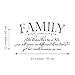 Family Like Branches on a Tree we All Grow in Different Directions Yet Our Roots Remain as one - Pure Black Vinyl Wall Decals Quotes Handwriting Seperated Art Letters Wall Sayings Home Décor