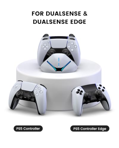 Image of PS 5 Controller Charger Station for DualSense & Edge - Just Drop & Charge - Dual Charging Dock Compatible with PlayStation5 Controller, Space-Saving Stand for PS 5 Accessories (L)